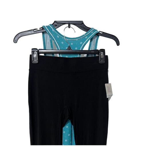ALFANI WOMENS PAJAMAS MODAL SET TANK TOP TEAL & LEGGINGS CLASSIC BLACK SIZE XS - Picture 8 of 15